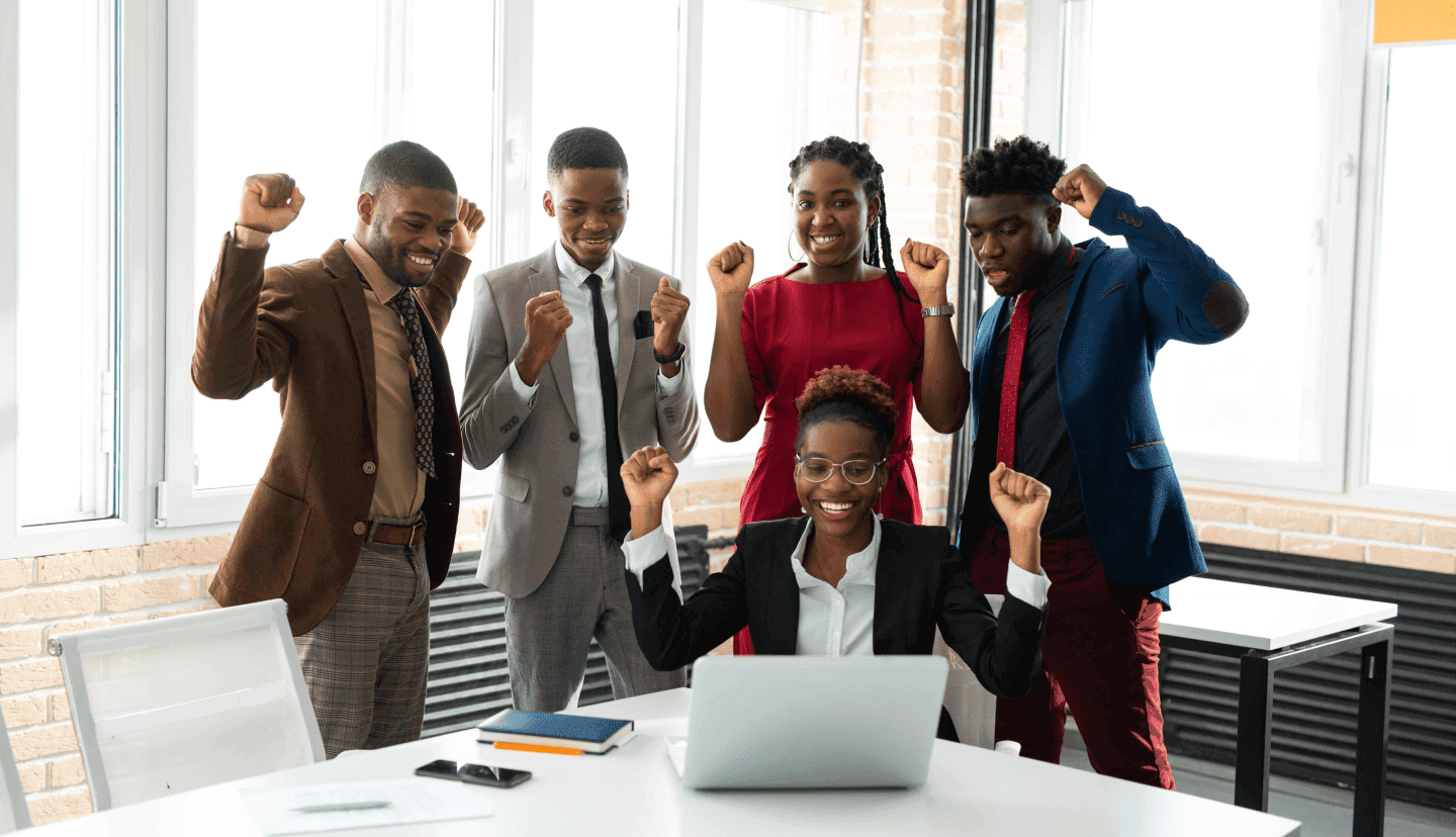 Happy Young People celebrating
